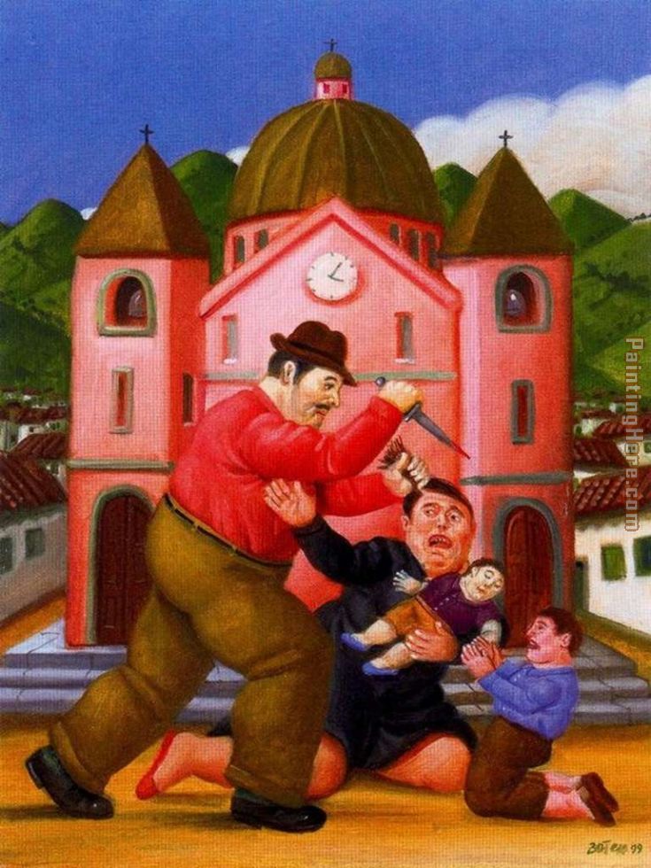 Matanzan de los inocentes painting - Fernando Botero Matanzan de los inocentes art painting